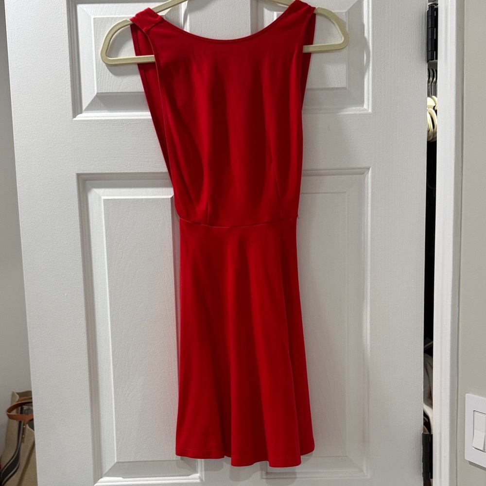 American Apparel Vibrant Red Backless Dress